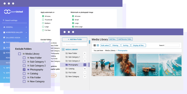 Watermark on a folder selection